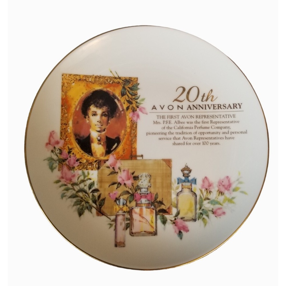 VTG Avon 20th Anniversary Collector Plate diameter 8.2 "